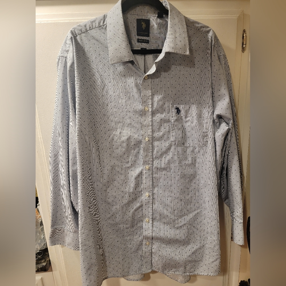 U.S. Polo Assn. Long Sleeve Button Down Shirt Mens Regular Fit Size 3XL